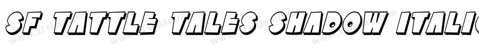 SF Tattle Tales Shadow Italic字体转换